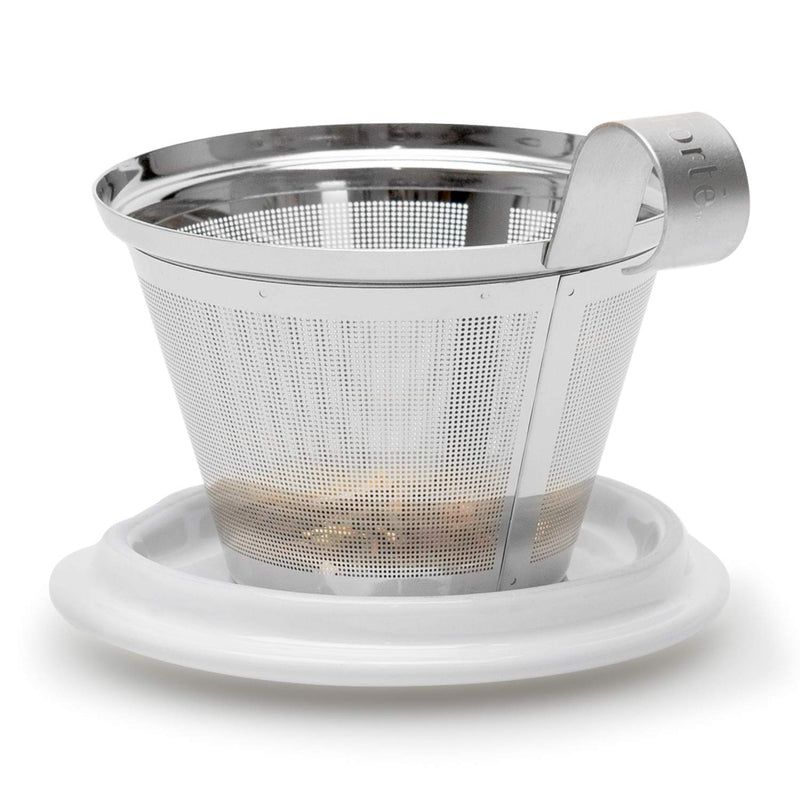 [Australia - AusPower] - Tea Forte Kati Cup Hanami, Ceramic Tea Infuser Cup with Infuser Basket and Lid for Steeping Loose Leaf Tea 