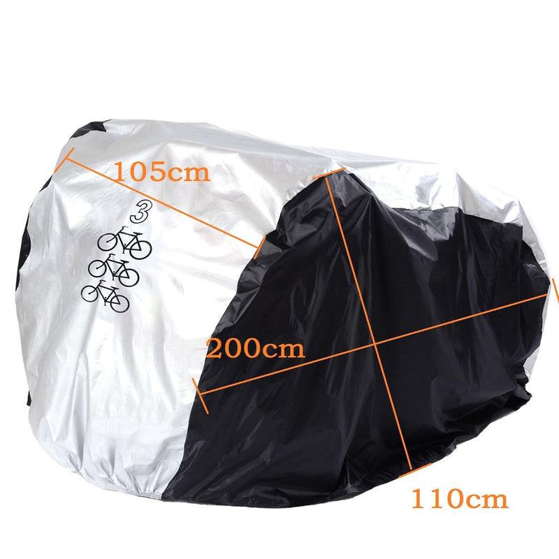 [Australia - AusPower] - Maveek Bicycle Cover for 3 Bikes Waterproof Outdoor Storage Winter Cold Weather, Rain Snow Wind Proof Tarp Tent Shed Dust Dirt Resistant All Weather Cycle Protection UV Summer Indoor Garage 