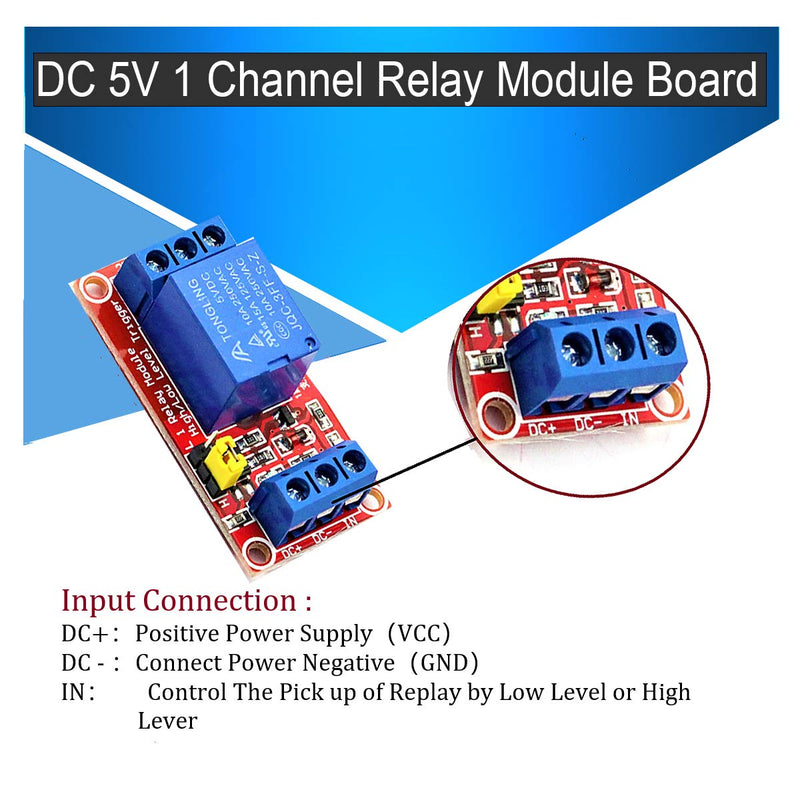 [Australia - AusPower] - DaFuRui 8Pcs 1 Channel 5v Relay Module Board Shield with Optocoupler Support High/Low Level Trigger Compatible Relay for Arduino 