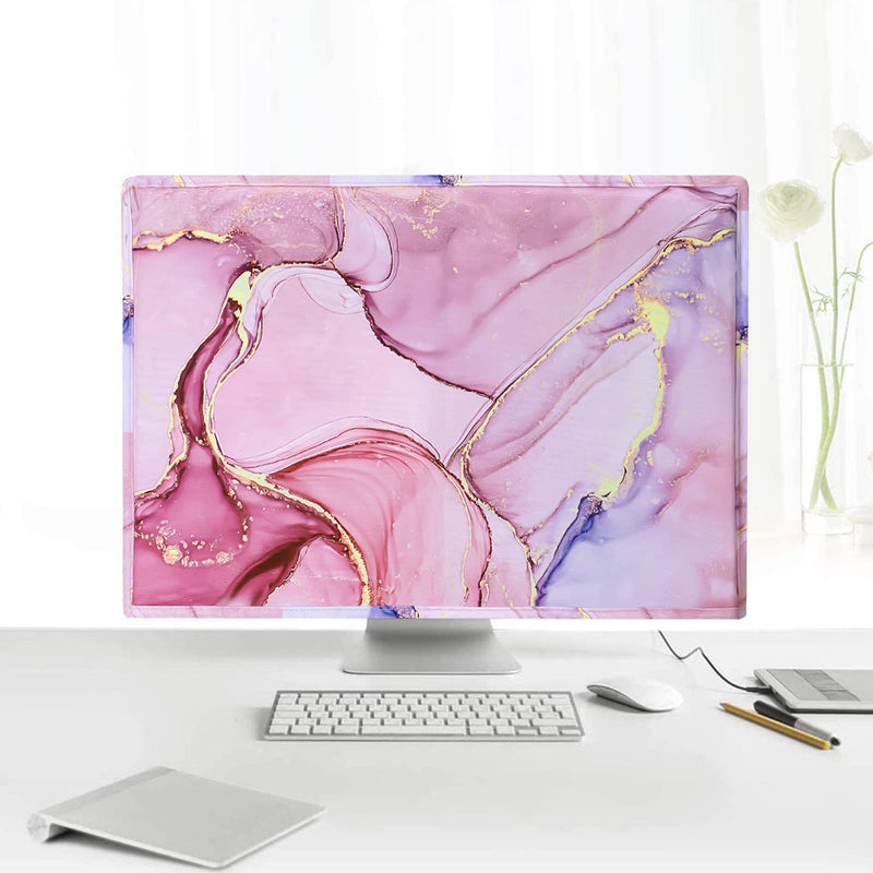 [Australia - AusPower] - MOSISO Monitor Dust Cover 19,19.5,20,20.5,21 inch Anti-Static Dustproof LCD/LED/HD Panel Case Computer Monitor Cover Sleeve Compatible with iMac 21.5 inch,19-21 inch PC,Desktop and TV Marble MO-MBH216 21 inch 