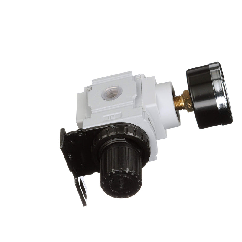 [Australia - AusPower] - PneumaticPlus PPR2-N02BG-2 Miniature Air Pressure Regulator 1/4" NPT - Gauge, Bracket, Instrument Pressure (3-30 PSI) 1/4" NPT (3-30 PSI) 