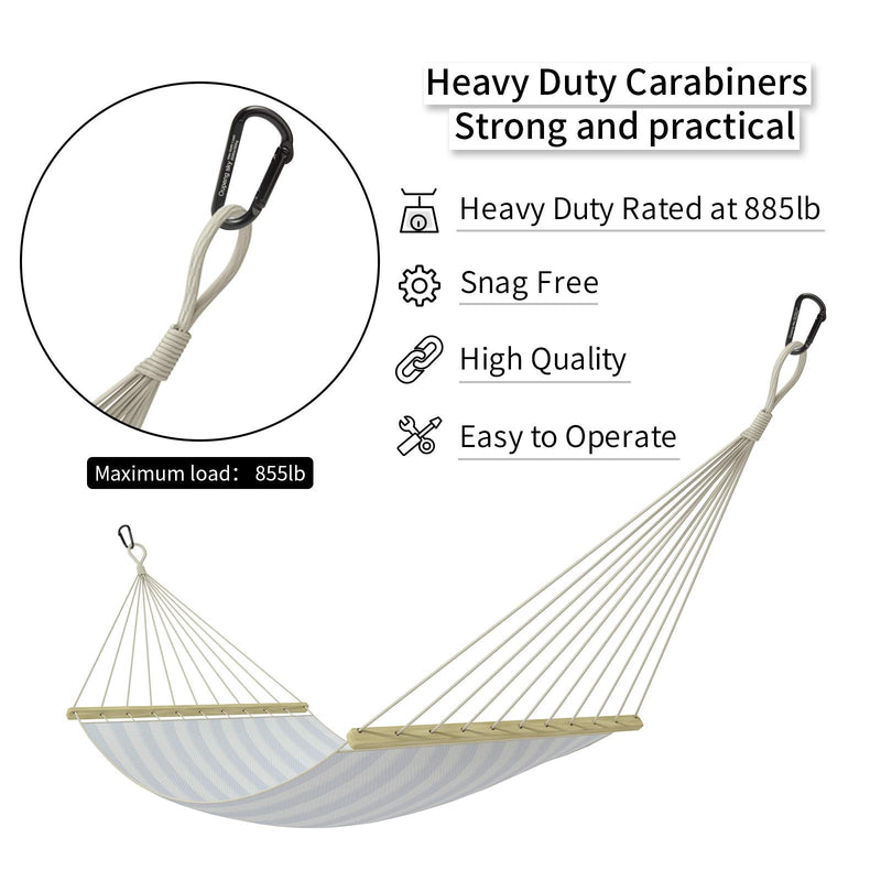 [Australia - AusPower] - Carabiner Clip, 4 Pack, 855lbs，3" Heavy Duty Caribeaners for Hammocks, Camping Accessories, Hiking, Keychains，Outdoors and Gym etc, Small Carabiners for Dog Leash, Harness and Key Ring, Black 