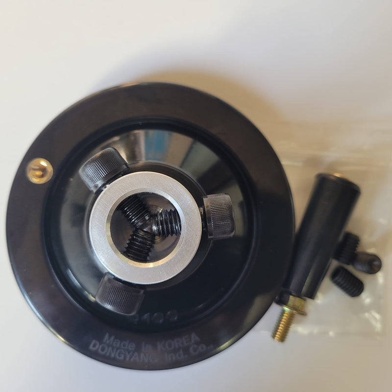 [Australia - AusPower] - The Ultimate Handwheel for 3/4 In or Less Shaft - OD. 4" with 2 Type Set Screw and Revolving Knob Handle Included Can be Used Every Machinery Parts Such as Table Saw, Milling, Lathe, Vise, Machines. 