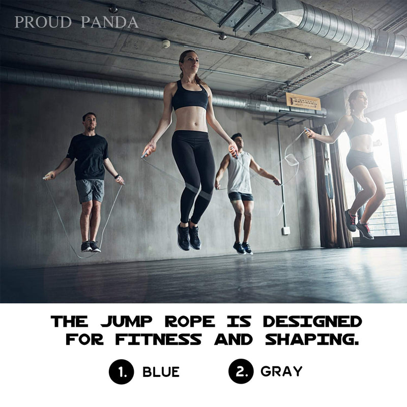 [Australia - AusPower] - Weighted Jump Rope Workout-1LB Professional Skipping Rope with Adjustable Length and Silicone Comfortable Grips,Heavy Jumpropes Adults Fitness Women Men,Cardio Boxing Endurance Training Exercise Gray 