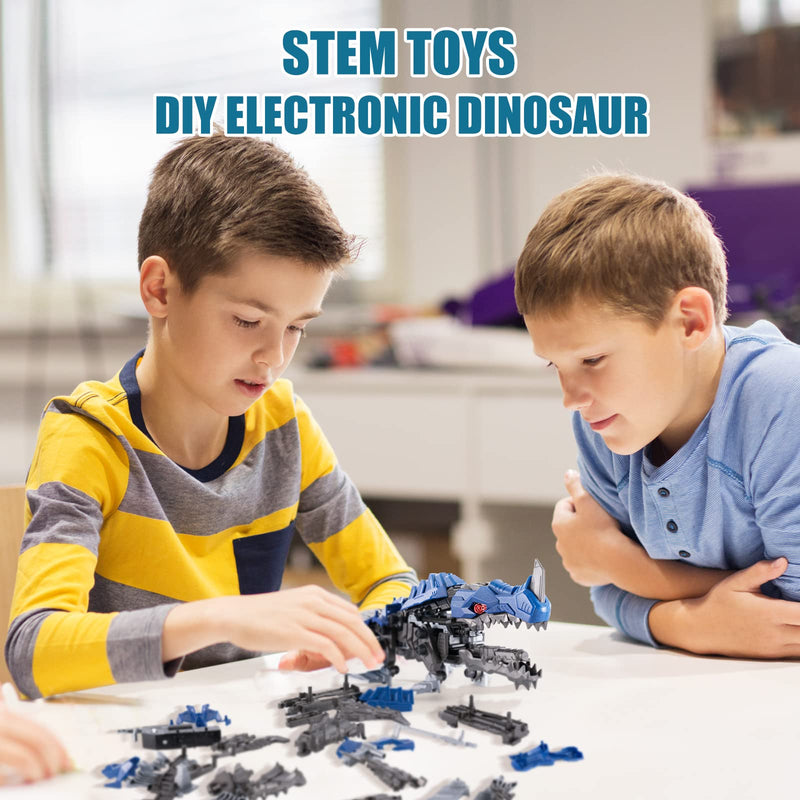 [Australia - AusPower] - Science Kits for Kids Age 8-12, Automatic Walking Dinosaur Robot STEM Educational Toys, Mosasaurus Blue2 