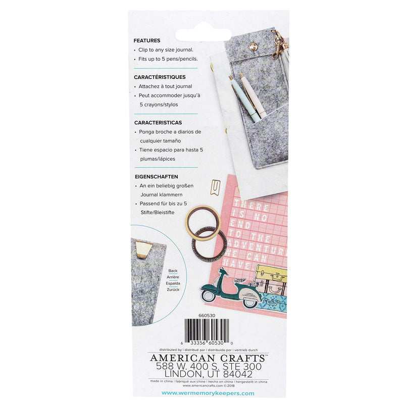[Australia - AusPower] - We R Memory Keepers 0633356605300 Storage Journaling-Attachable Pencil Snap Pocket, Multicolor 