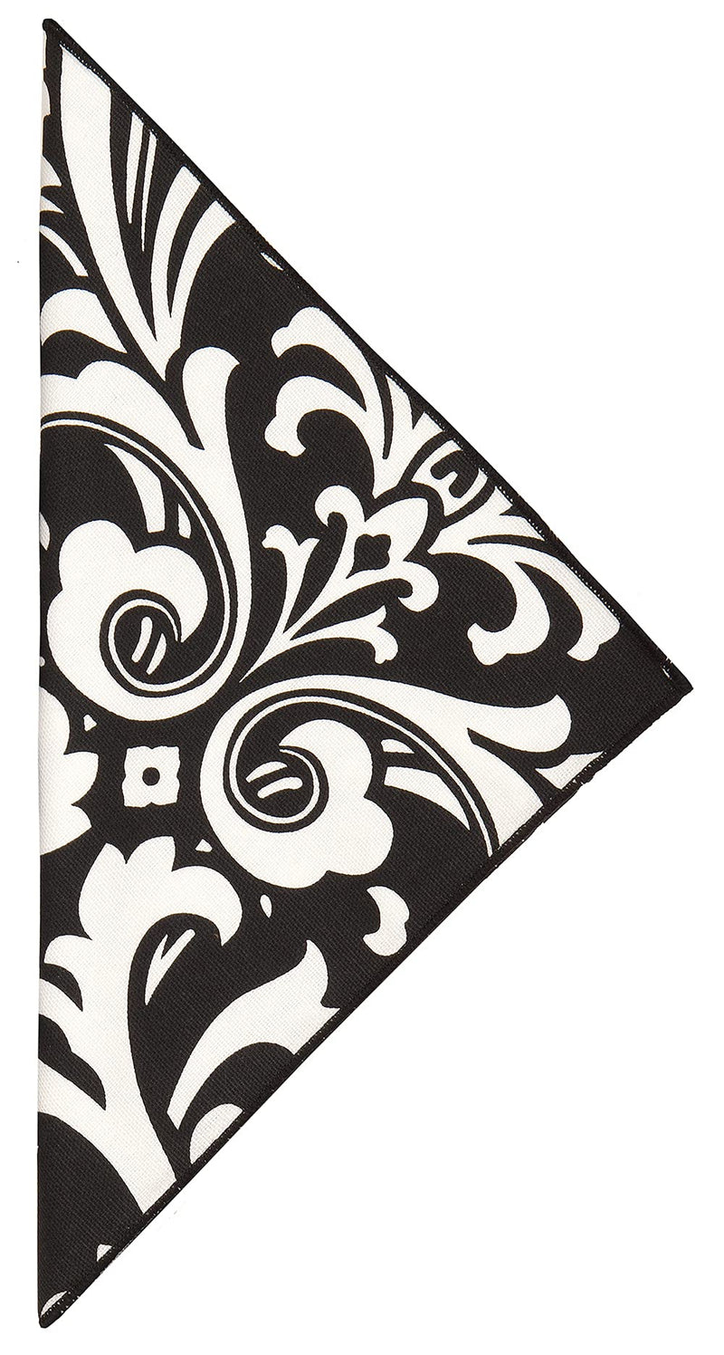 [Australia - AusPower] - 100% Cotton Linen Napkins Cloth Napkins 18" x 18" Dinner Napkins, Black and White Wedding Napkins, Damask Napkins, Table Decor, Set of 4 Table Napkins 