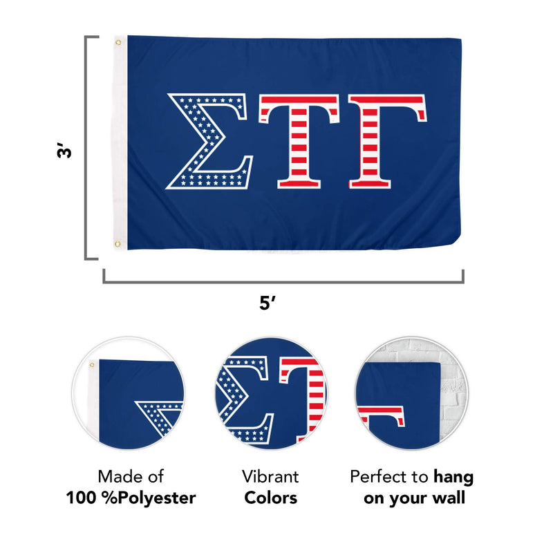[Australia - AusPower] - Desert Cactus Sigma Tau Gamma USA Fraternity Flag Greek Letter Banner Large 3 feet x 5 feet Sign Decor (Flag - USA) 