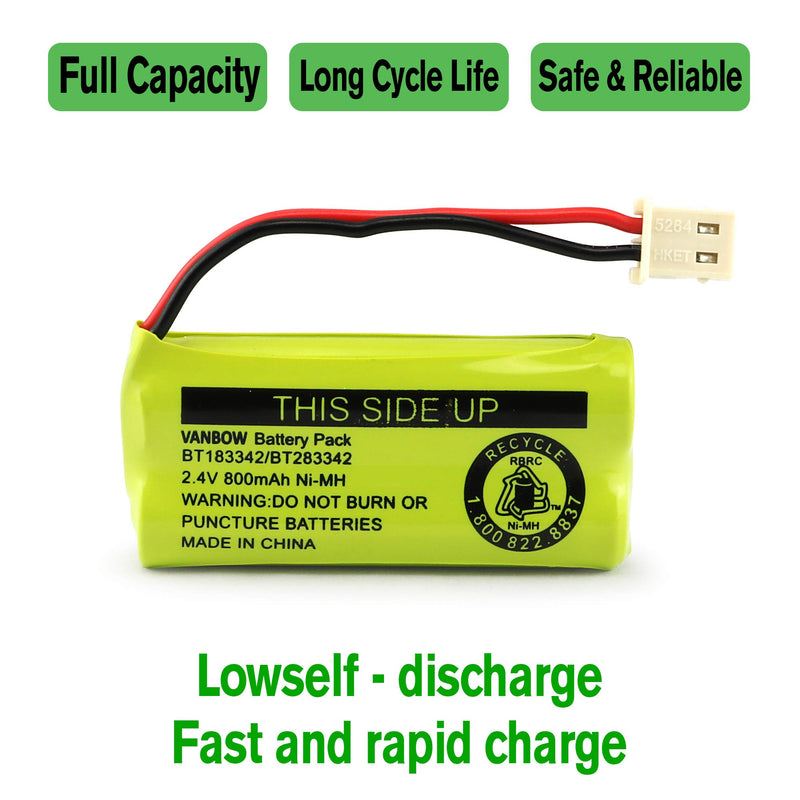 [Australia - AusPower] - VANBOW BT162342 BT262342 BT183342 BT283342 2.4V 800mah Cordless Phone Batteries Compatible with VTech CS6114 CS6419 CS6719 AT&T EL5210 EL52300 EL52400 CL81101 CL80111 Handset Telephone (Pack 3) 