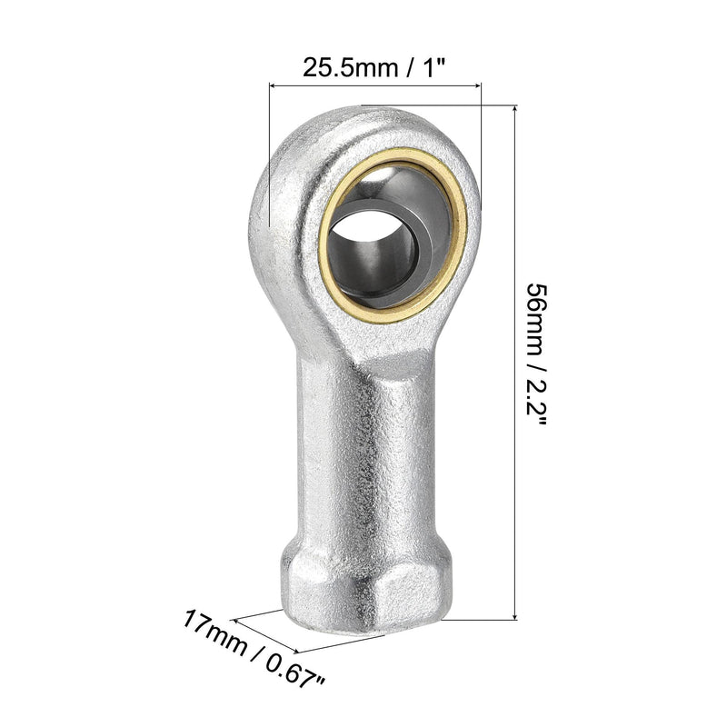 [Australia - AusPower] - uxcell PHSB6 Rod End Bearing 3/8-inch Bore Pre-Lubricated Bearing 3/8-24 Female Thread Right Hand 