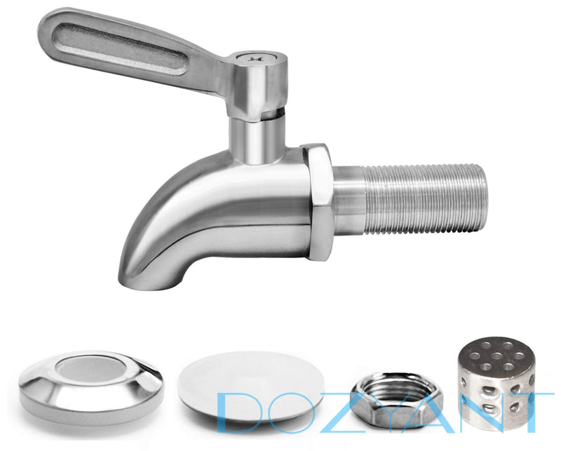 [Australia - AusPower] - Beverage Dispenser Replacement Spigot with Anti-Clogging Cap, Stainless Steel Polished Finished, Water Dispenser Replacement Faucet, fits Berkey and other Gravity Filter systems as well 