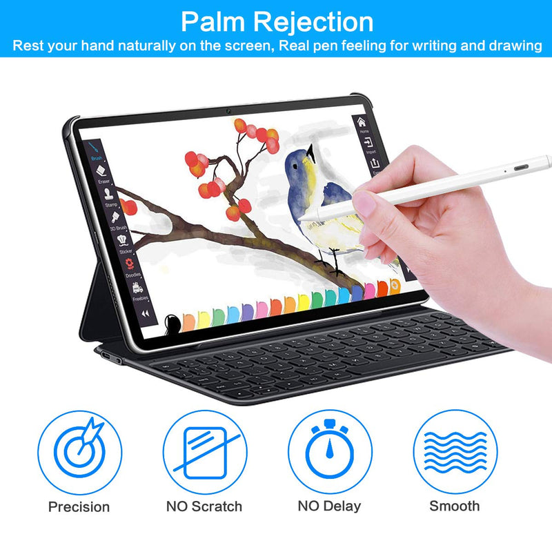 [Australia - AusPower] - Stylus Pen for Apple iPad Pencil - Active Pen with Palm Rejection Compatible with 2018-2020 Apple iPad 9th 8th 7th 6th Generation iPad Air 4th 3rd Gen iPad Pro 11-12.9 Inch iPad Mini 6th 5th Gen 