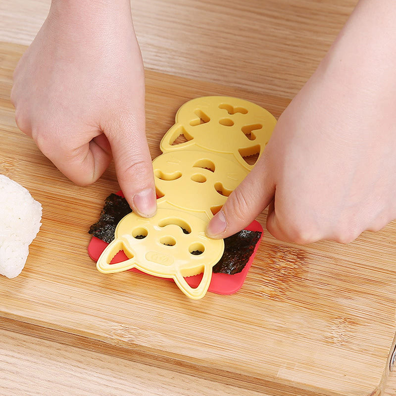[Australia - AusPower] - Rice Ball Mold, 3 Pack Onigiri Mold, Cute Cat Kitten Sushi Mold for Kids, Musubi Maker Press, Classic Triangle Rice Ball Maker Sushi Mold Kit for Lunch Bento Box Accessories 