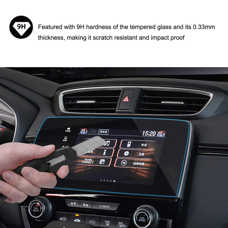 [Australia - AusPower] - 2017-2022 CRV EX EX-L Touring 7 Inch Car Navigation Screen Protector, HiMoliwa Scratch-Resistant Ultra HD in-Dash Clear Tempered Glass Screen 9H Hardness 0.33mm 