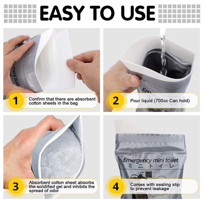 [Australia - AusPower] - SANPUK Emergency Portable Urine Bag, 20 Pack Travel Urinal Bag, Unisex Urinal Bag, Disposable Urine Bag Suitable for Camping, Travel, Traffic Jams, Pregnant Women, Children, Patients 
