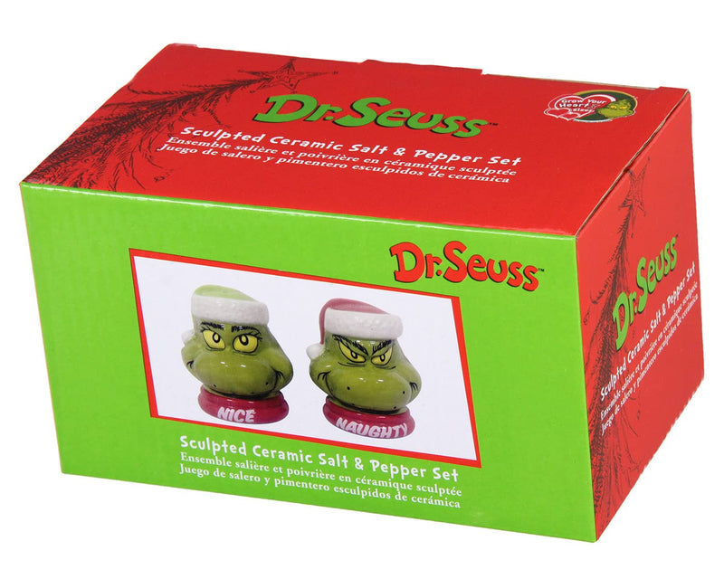 [Australia - AusPower] - Dr. Seuss The Grinch Naughty or Nice Salt And Pepper Shaker Set 