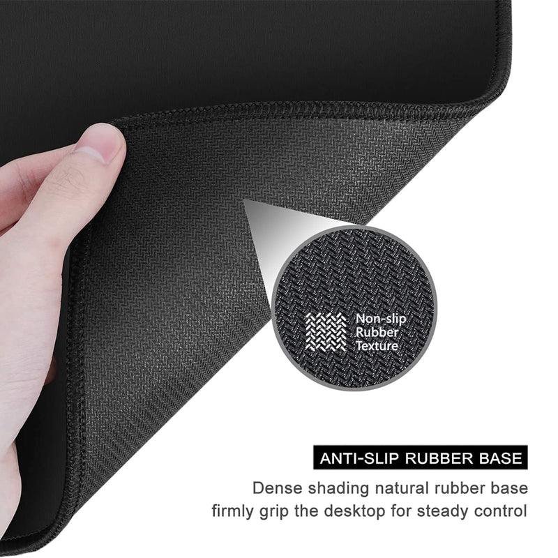 [Australia - AusPower] - Auhoahsil Mouse Pad, Square Boho Anti-Slip Rubber Mousepad with Durable Stitched Edges for Gaming Work Office Laptop Computer Women Men Kids, Cute Custom Pattern, 12" x 9", Modern Abstract Art Leaves 