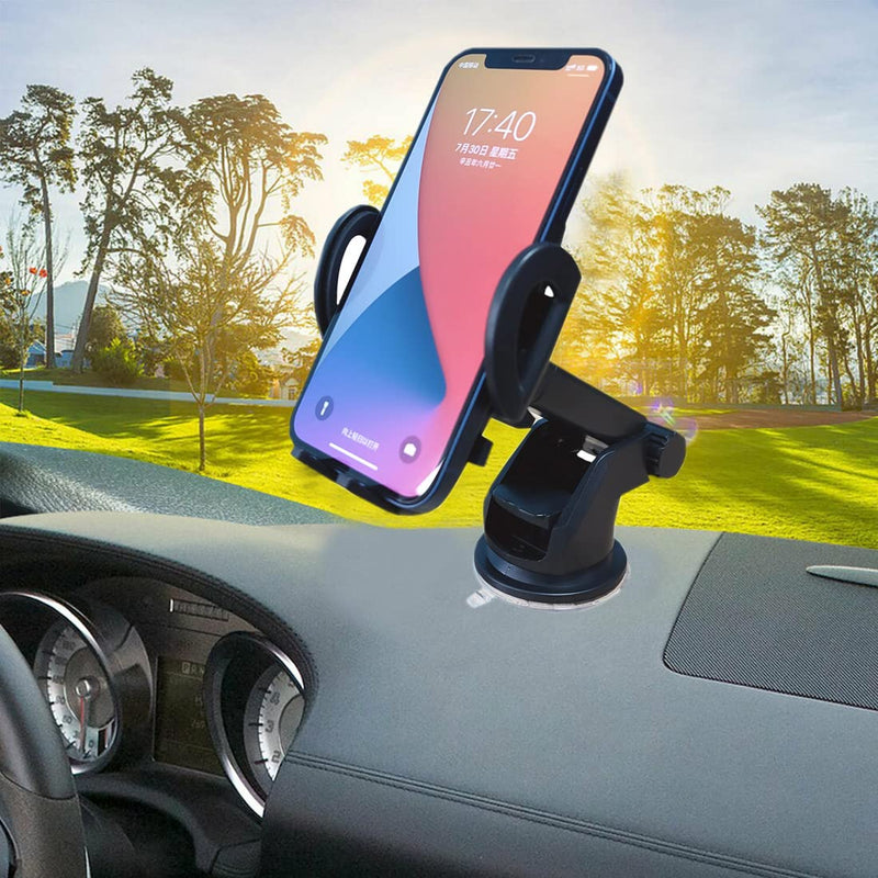 [Australia - AusPower] - Phone Holder for Car Phone Mount for Car Dashboard Dash Car Phone Holder Suction Cup with Long Arm Easy Clamp Cradle in Vehicle Compatible with All iPhone Samsung LG and Other Android Smartphones 