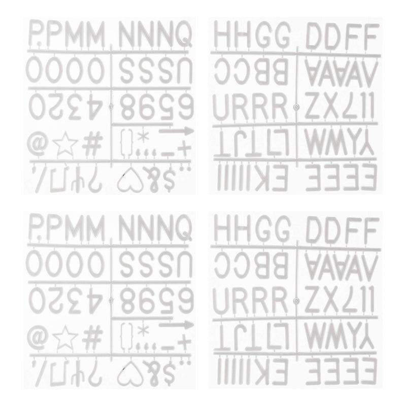 [Australia - AusPower] - Veskaoty 1.5 Inch Letters for Flet Letter Boards,186 Pieces Including Big Letters, Numbers & Symbols for Changeable Plastic Letter Boards, Only Letters (White) 