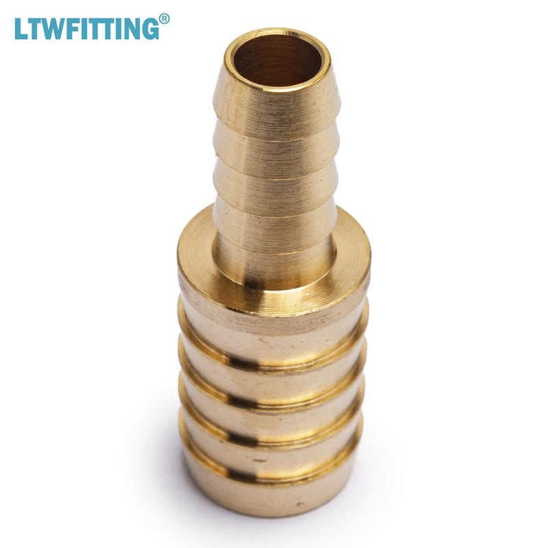 [Australia - AusPower] - LTWFITTING Brass Barb Hose Reducing Splicer Mender 3/8-Inch ID Hose x5/8-Inch ID Hose Fitting Air Water Fuel Boat(Pack of 5) 