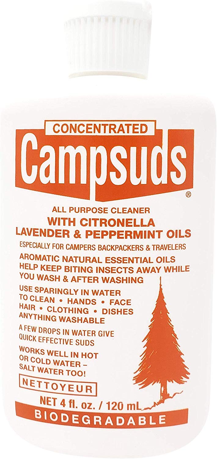 [Australia - AusPower] - Sierra Dawn 4 Ounce Campsuds with Citronella, Lavender, Peppermint Oil Deters Insects, Insect Deterrent, Outdoor Soap Biodegradable Environmentally Safe All Purpose Cleaner, Camping Hiking 1 Bottle 
