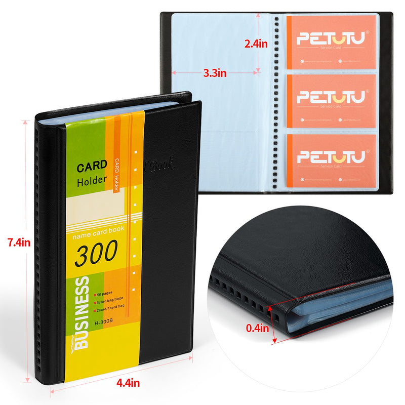 [Australia - AusPower] - Business Card Holder Organizer Book - PU Leather, 2 Pack Total for 600 Business Cards Card Holder Book 
