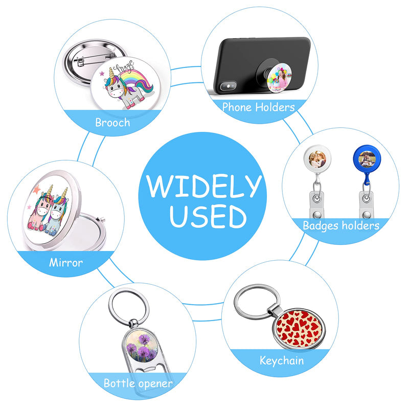 [Australia - AusPower] - Hotop 1.5 Inch Sublimation Blank Aluminum Stickers for Collapsible Phone Holders, Round Sublimation Aluminum Sheets Aluminum Board Heat Transfer for Custom Personalized Sublimation Photo 50 Pieces 