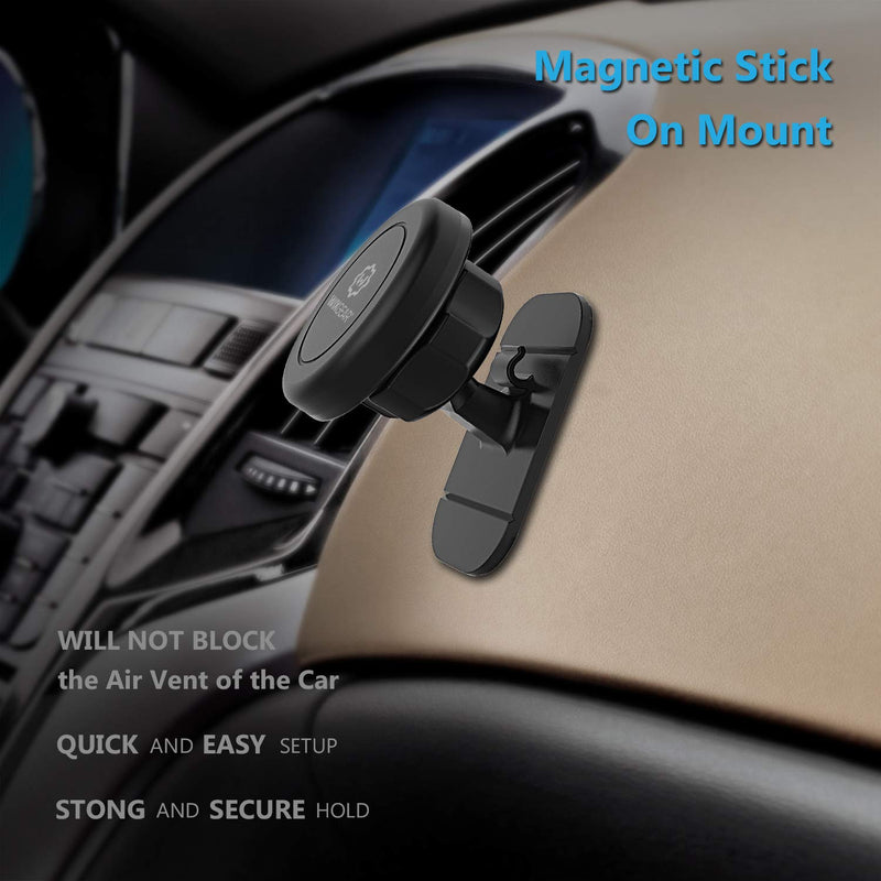 [Australia - AusPower] - WixGear Magnetic Mount, Universal Stick-On Dashboard Magnetic Car Mount Holder, for Cell Phones and Mini Tablets with Fast Swift-snap Technology, Magnetic Cell Phone Mount 