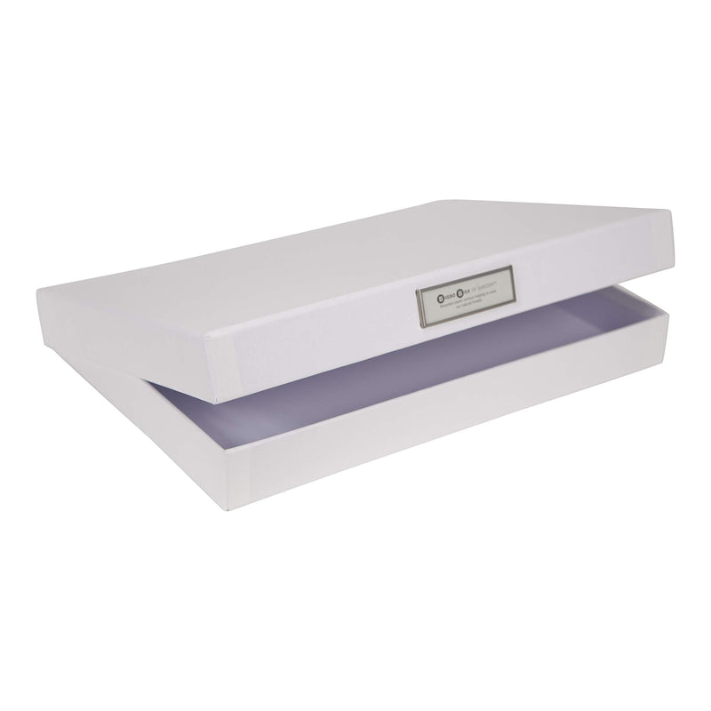 [Australia - AusPower] - Bigso Sven Fiberboard Classic Hinged Document Box, 1.8 x 13.2 x 9.3 in, White 