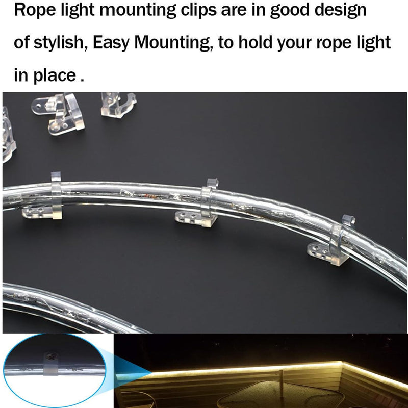 [Australia - AusPower] - TiTiToo Neon Led Rope Clips, Screws for led Rope Lights (50pcs) 50pcs 