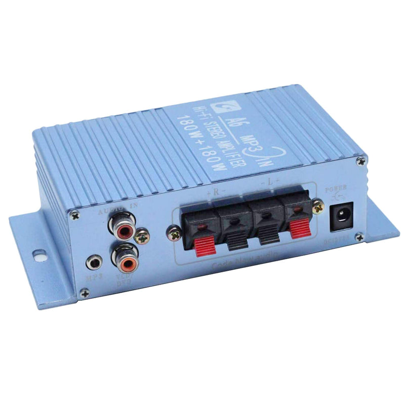[Australia - AusPower] - AUTUT Dual Channel Mini Amplifier, Hi-Fi Stereo Reciever for Cars Motorcycles Computer Speakers, DC 12V-15V 40W 