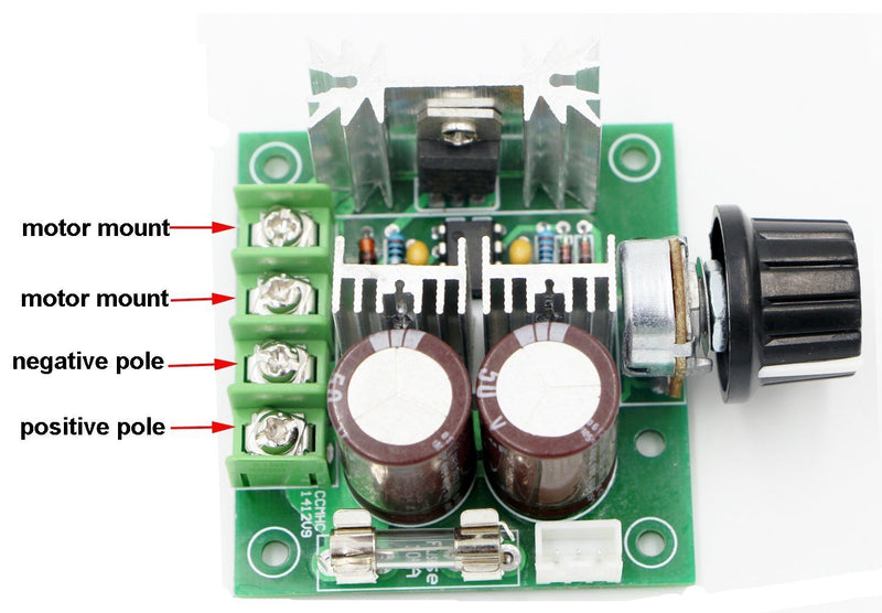 [Australia - AusPower] - RioRand 12V-40V 10A PWM DC Motor Speed Controller with Knob-High Efficiency, High Torque, Low Heat Generating with Reverse Polarity Protection, High Current Protection 