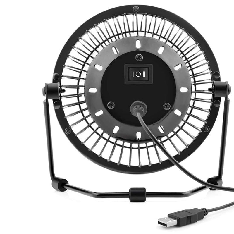 [Australia - AusPower] - USB Powered Desk Fan 4" Quiet Portable Cooling Fan - Enhanced Airflow - 360° Control Great for Home Office 