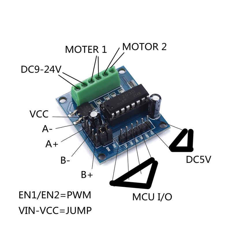 [Australia - AusPower] - Songhe Mini 4CH 4 Channel Motor Drive Driver Shield L293 L293D Expansion Board Module For Arduino (3pcs) 