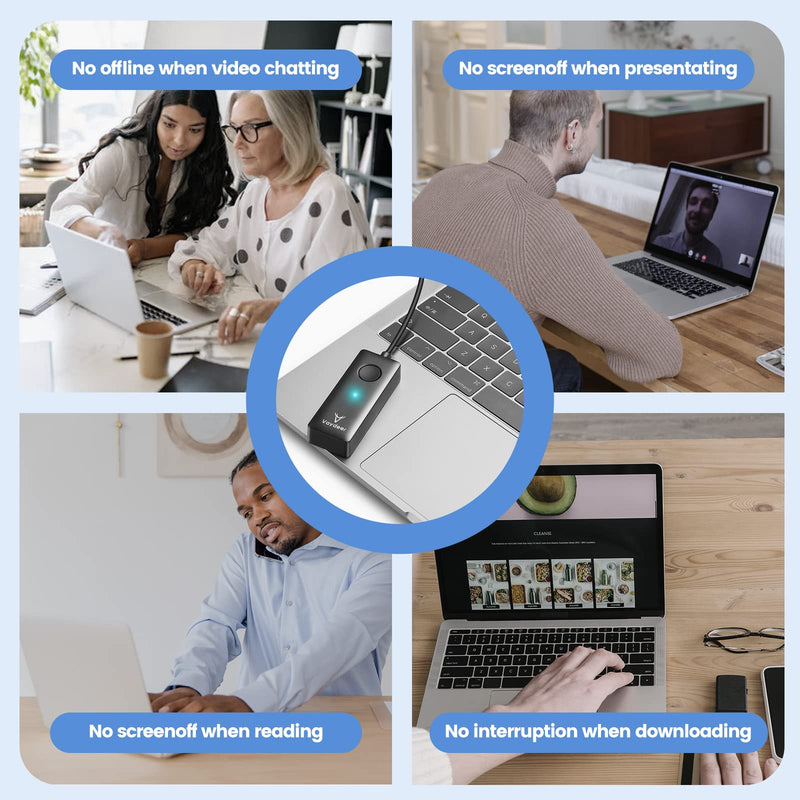[Australia - AusPower] - VAYDEER Undetectable Mouse Jiggler Mouse Mover USB Port for Computer,Driver-Free with ON/Off Switch,Simulate Mouse Movement to Prevent The Computer from Entering Sleep Mode,Plug-and-Play 9.84 inch cable 1-track 