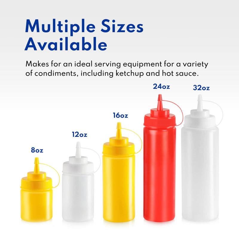 [Australia - AusPower] - New Star Foodservice 26344 Squeeze Bottles, Plastic, Wide Mouth, 16 oz, Red, Pack of 6 16 oz 6-Pack 
