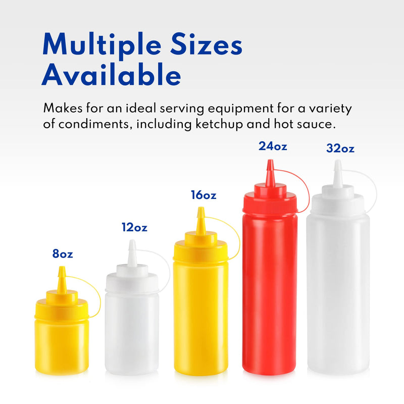 [Australia - AusPower] - New Star Foodservice 26146 Squeeze Bottles, Plastic, 12 oz, Clear, Pack of 6 12 oz 6-Pack 