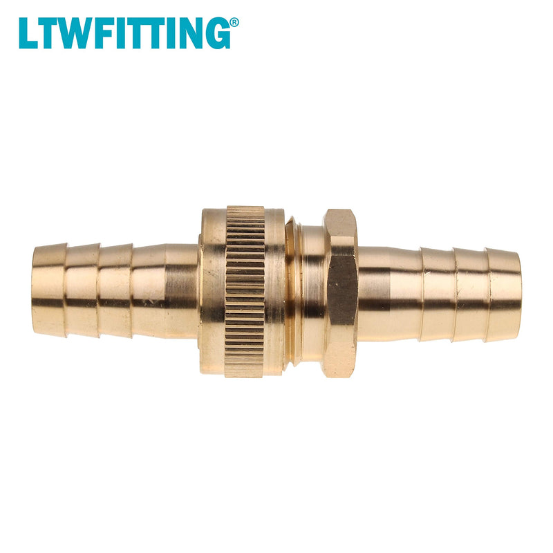 [Australia - AusPower] - LTWFITTING Brass 5/8" Barb x 5/8" Barb Hose Repair/Mender,Garden Hose Fitting(Pack of 5) 