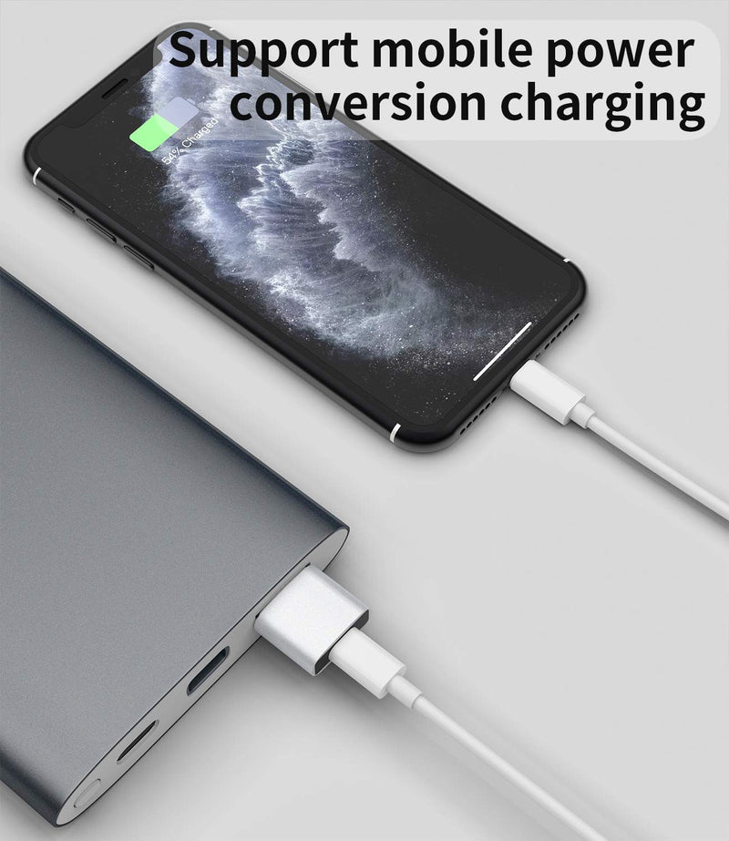 [Australia - AusPower] - 3-Pack,USB C to USB Adapter,Type-C Female to USB Male Charger Cable Converter for iPhone 11 12 Mini Pro Max Airpods iPad air4 Magsafe,Samsung Galaxy Note 10 S20 Ultra A71 S21,PC,Portable Charging 