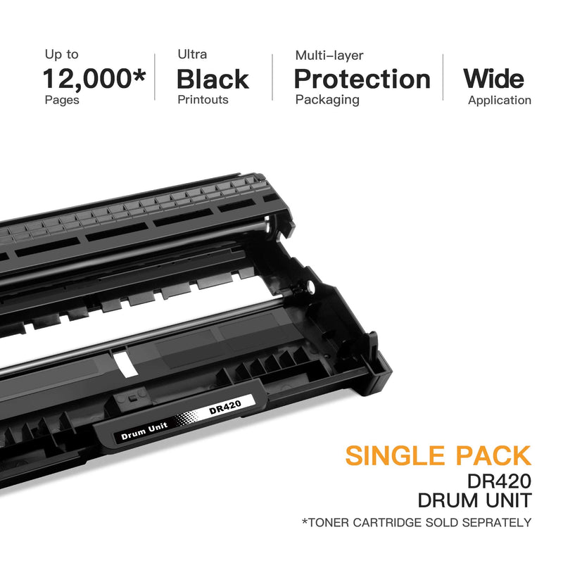 [Australia - AusPower] - E-Z Ink (TM) Compatible Drum Unit Replacement for Brother DR420 DR 420 High Yield for use with HL-2270DW HL-2280DW HL-2230 HL-2240 HL-2240D MFC-7860DW MFC-7360N DCP-7065DN (1 Drum Unit) 