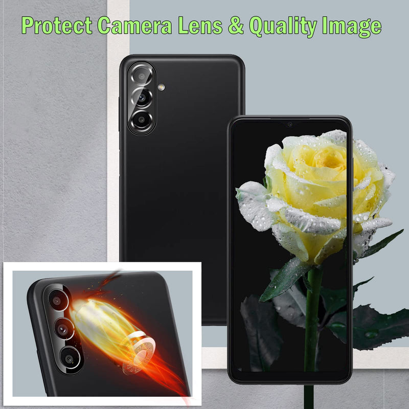 [Australia - AusPower] - [3+3 Pack] Jeywiry Screen Protector and Camera Lens Protector Designed for Samsung Galaxy A13 5G, HD Tempered Glass, 9H Hardness, Ultra Clear Protective Film, Bubble Free, Case Friendly 