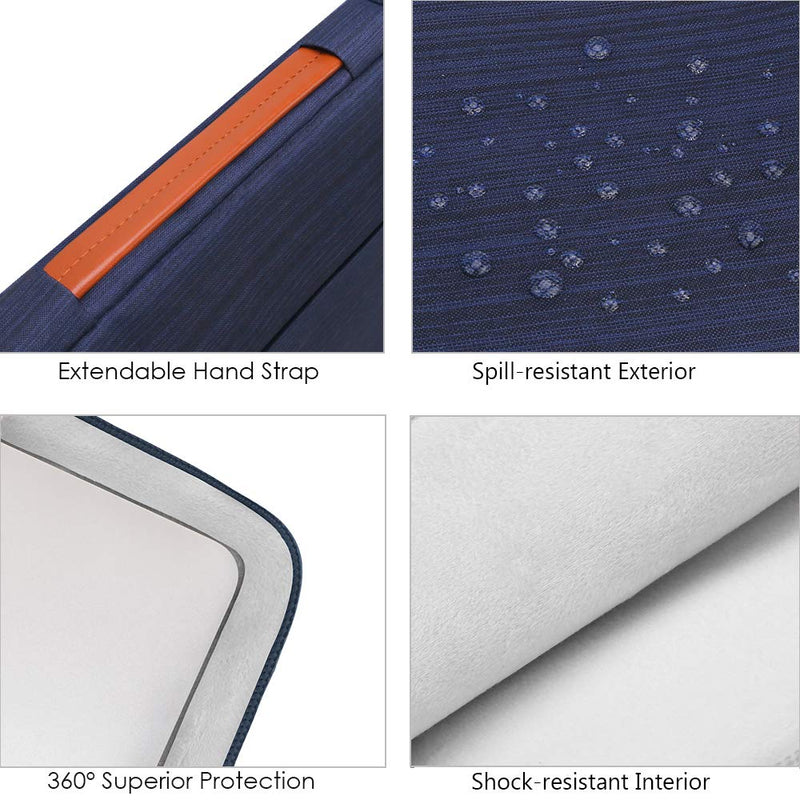 [Australia - AusPower] - Lacdo 360° Protective Laptop Sleeve Case for 15 inch New MacBook Air M2 2023 A2941, 15 inch MacBook Pro A1990 A1707, Dell XPS 15 Plus 2022-2020 Computer Bag, Shockproof, Water-Resistant, Blue New MacBook Air 15 Inch 
