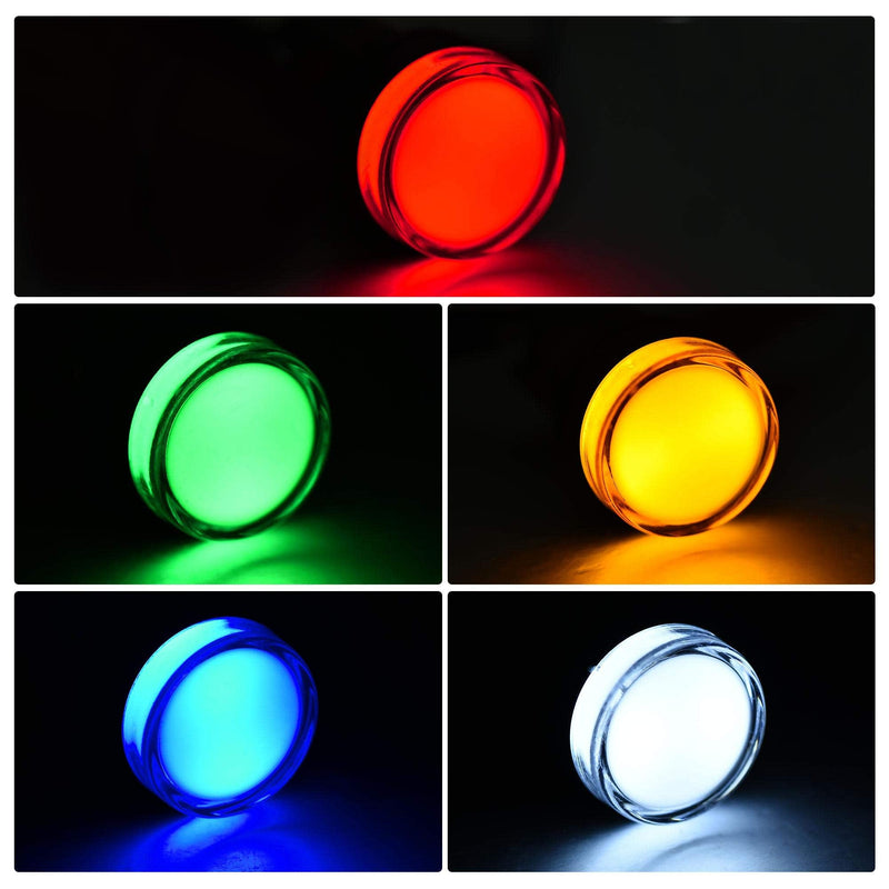 [Australia - AusPower] - uxcell Energy Saving LED Indicator Light AC/DC 110V Dustproof Waterproof Signal Pilot Lamp for Electrical Equipment Power Operating Status, Red Green Yellow Blue White 5 Colors, Pack of 5 