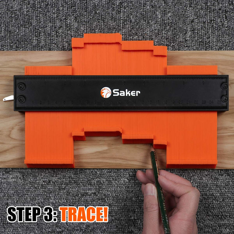 [Australia - AusPower] - Saker Contour Gauge Profile Tool- Adjustable Lock-Precisely Copy Irregular Shape Duplicator -Irregular Welding Woodworking Tracing - Must Have Tool for DIY Handyman, Construction (10INCH FATHER'S DAY) 10INCH FATHER'S DAY 