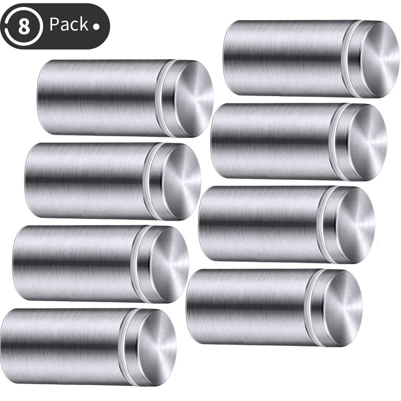 [Australia - AusPower] - Sign Standoff Screws Advertising Screws Stainless Steel Wall Standoff Mounts Glass Acrylic Nail, 8 Pieces (1 x 2 Inch) 1 x 2 Inch 