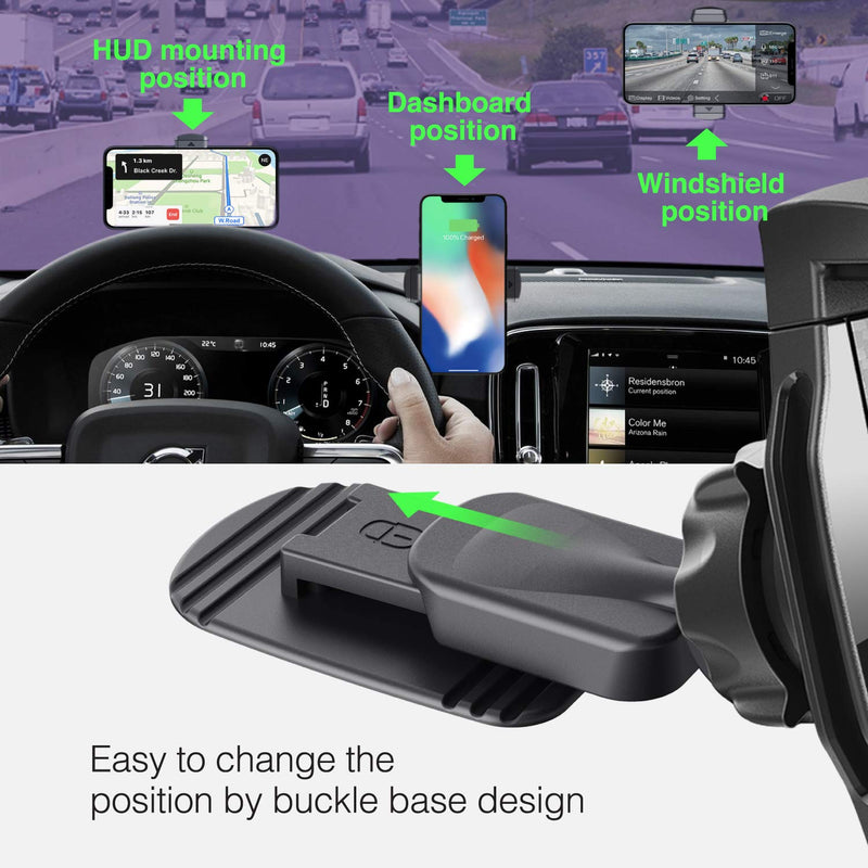 [Australia - AusPower] - JIMISHA Car Phone Holder, Phone Car Mount with Stick On Base Cell Phone Car Mount Sticky Adhesive Mount Holder for 4 inches to 6.5 inches Smartphones 