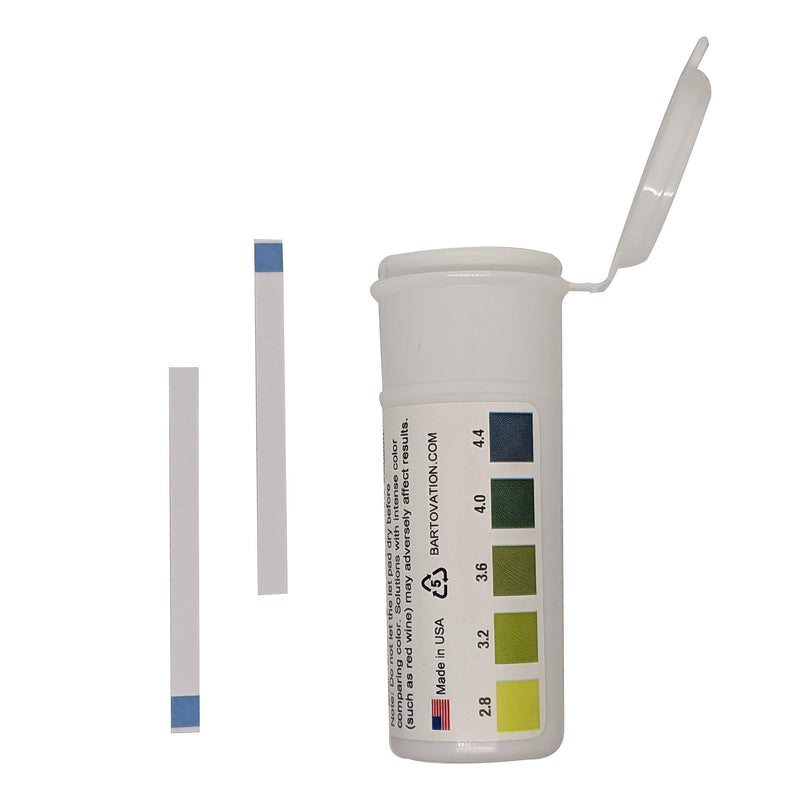 [Australia - AusPower] - pH Test Strips for Wine Making, Homebrew, Acidity, 2.8 to 4.4 pH [Vial of 100 Plastic Strips] 