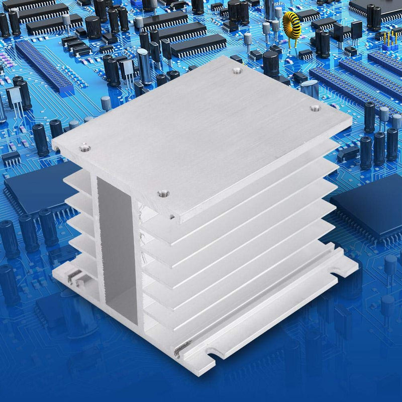 [Australia - AusPower] - 3 Phase Heat Sink Aluminum SSR Heatsink Three Phase Solid State Relay Heat Sink for DIN Installation and Dissipation 