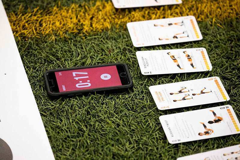 [Australia - AusPower] - Kick Deck Soccer Training Program | 52 Card Training Deck to Improve Technique, Juggling, Strength and Core 