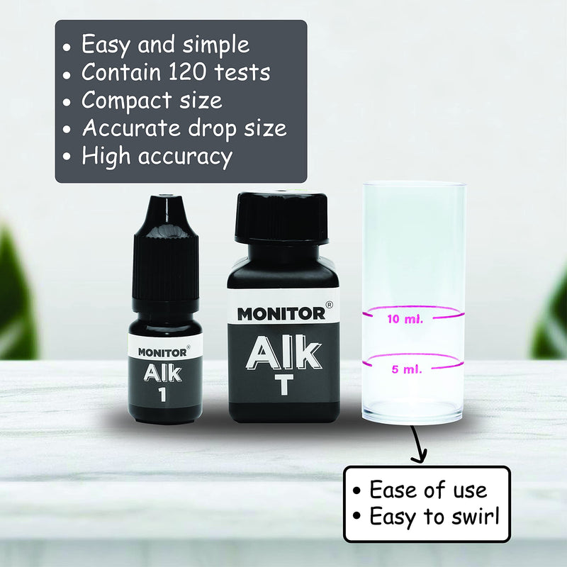 [Australia - AusPower] - Generic Monitor Alkalinity Test KIT (120 Tests) - Monitor Aquarium & aquaculture Water Quality 